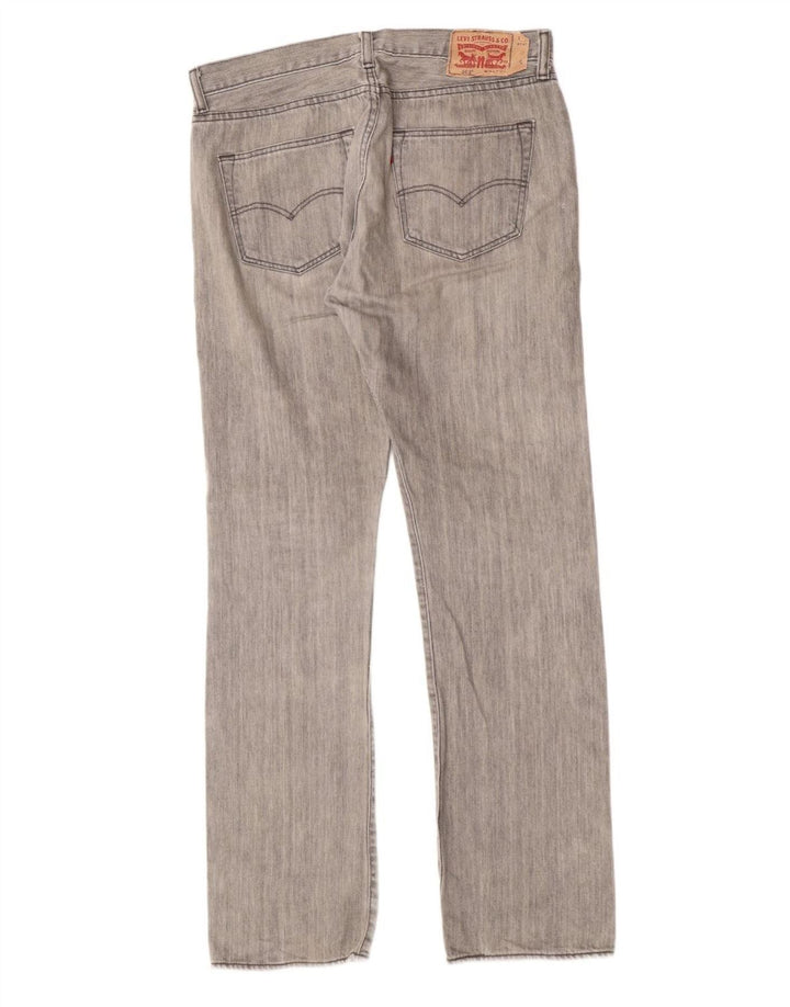 Levi's Herre 501 Straight Jeans W34 L34 Grå Bomuld