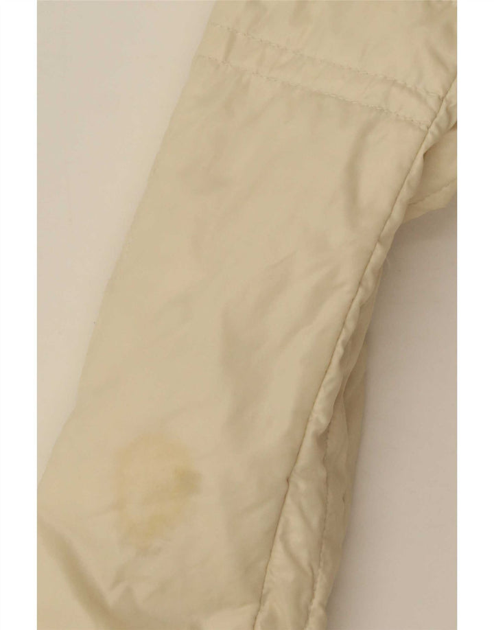 Moncler Womens Bomber Jacket Størrelse 1 Small Off White Polyamid