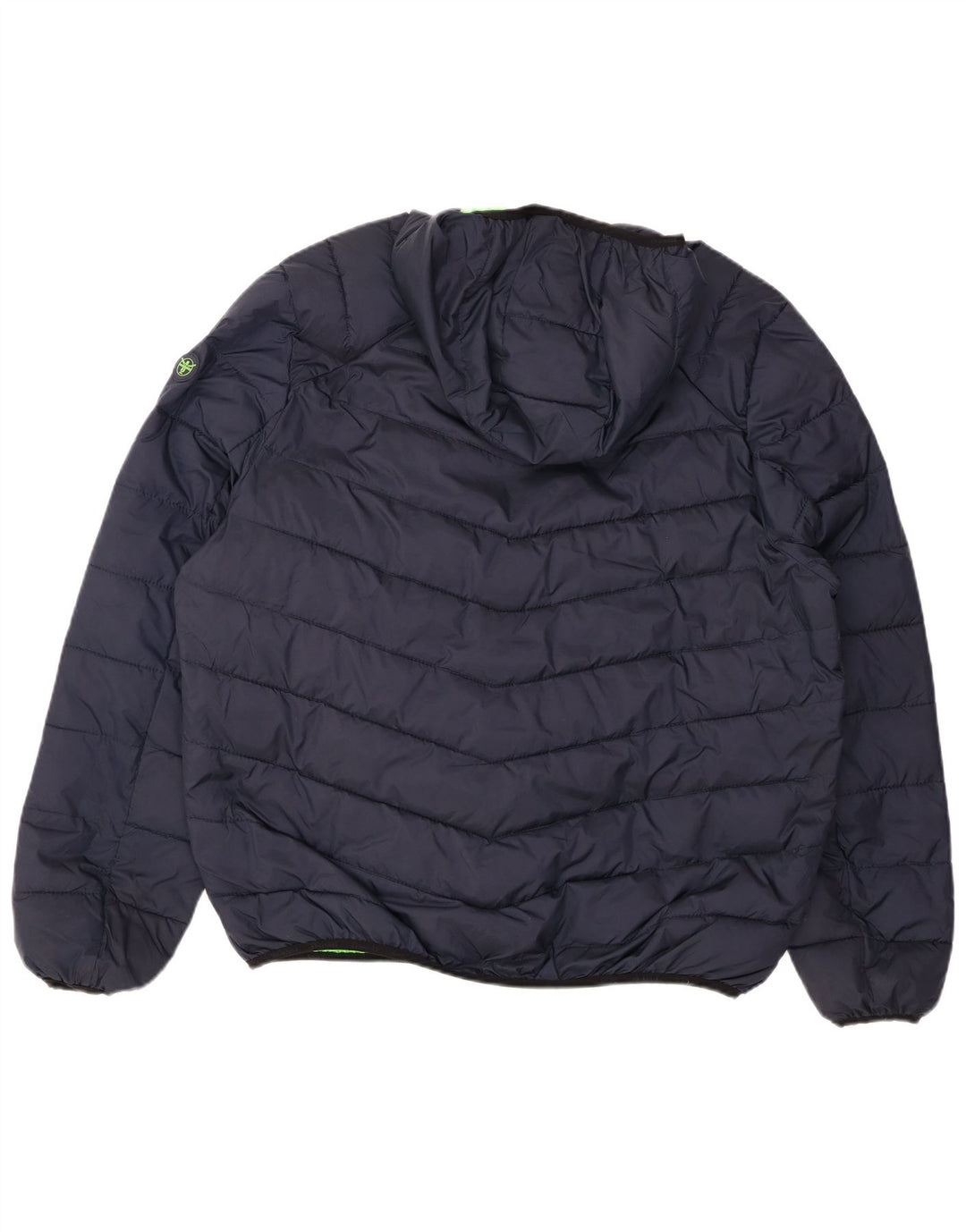 CHIEMSEE Herre hættepolstret jakke UK 42 XL marineblå polyester