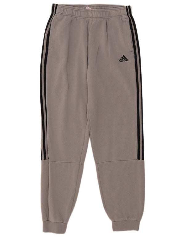 Adidas Drenge Træningsdragt Bukser Joggers 15-16 År Grå Bomuld