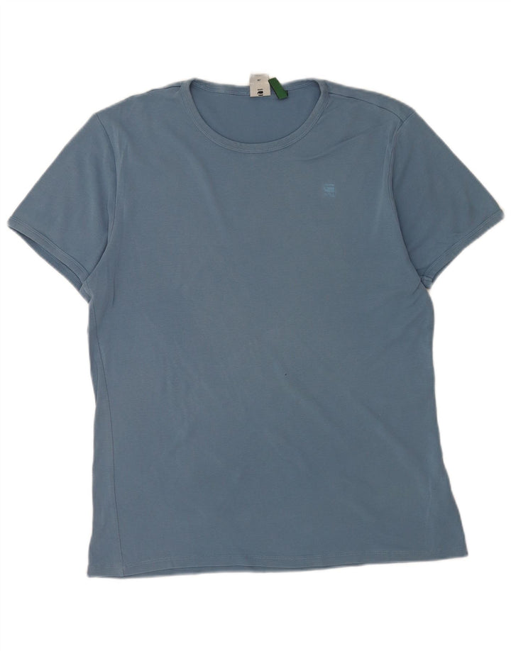 G-Star Herre T-Shirt Top XL Blå Bomuld