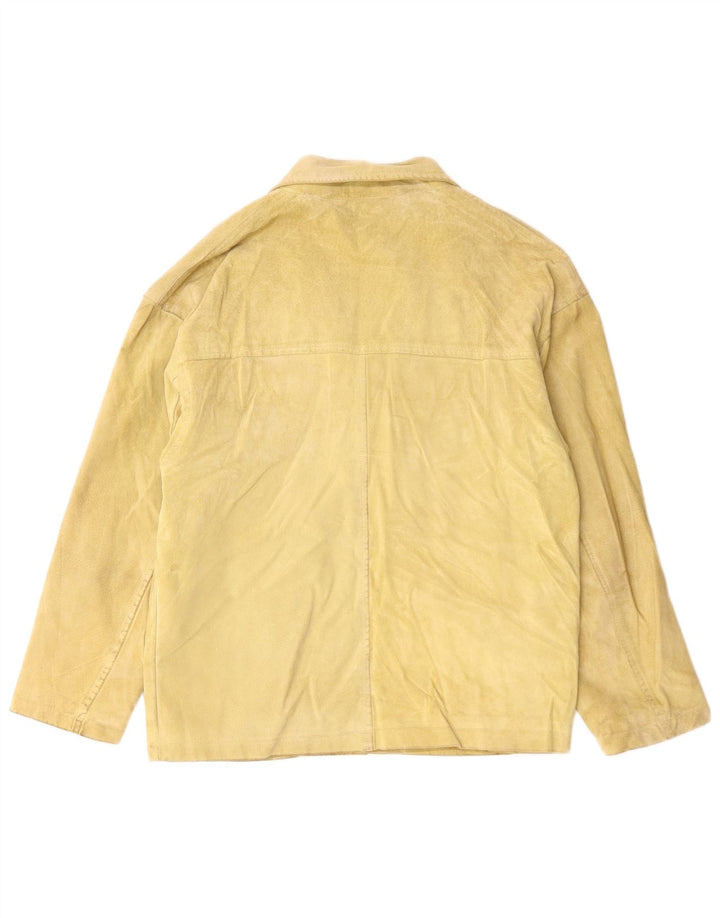 Colombus Herre Ruskindsjakke UK 38 Medium Gul