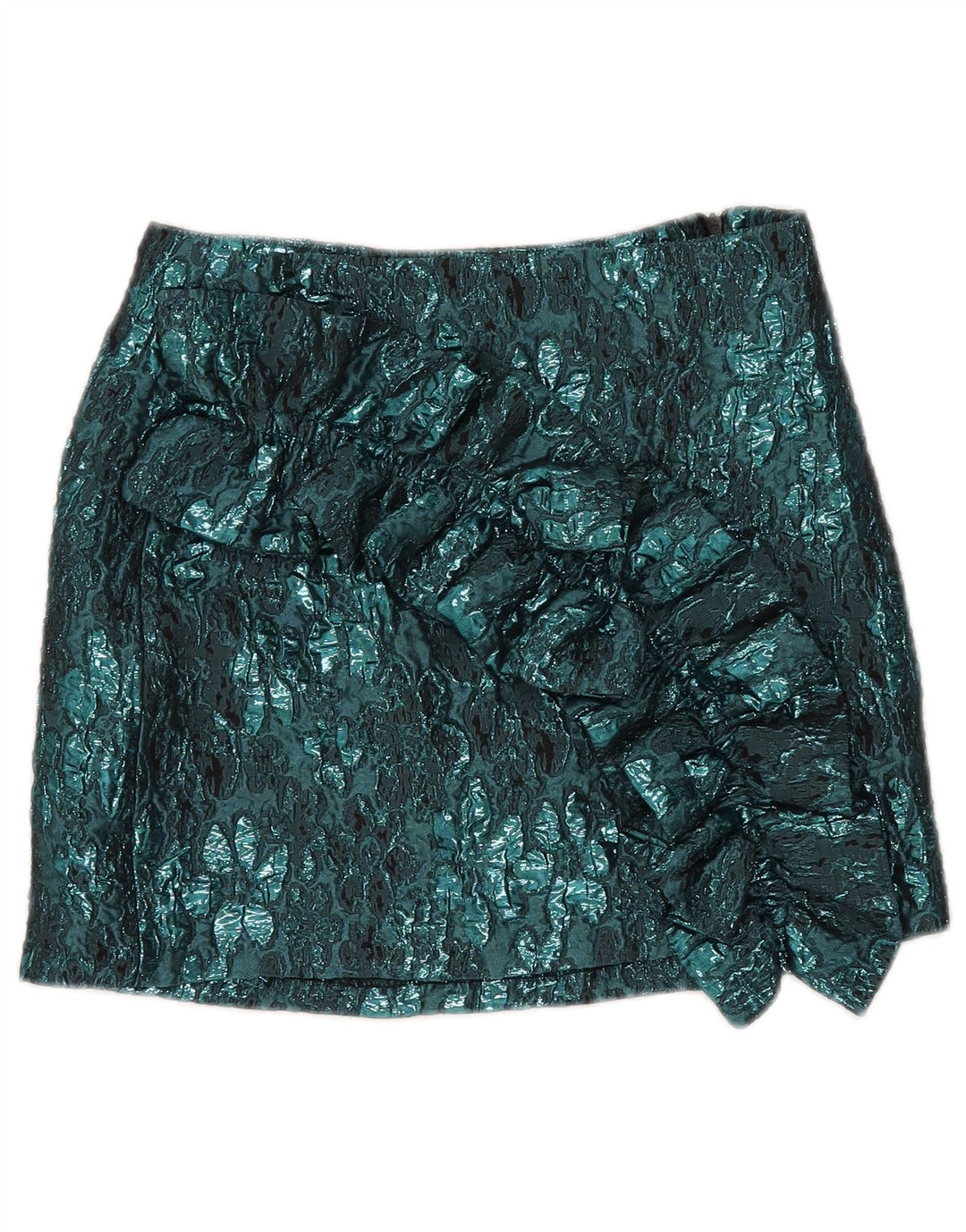 Zara Dame Mini-nederdel XS W24 Blue Floral Polyester