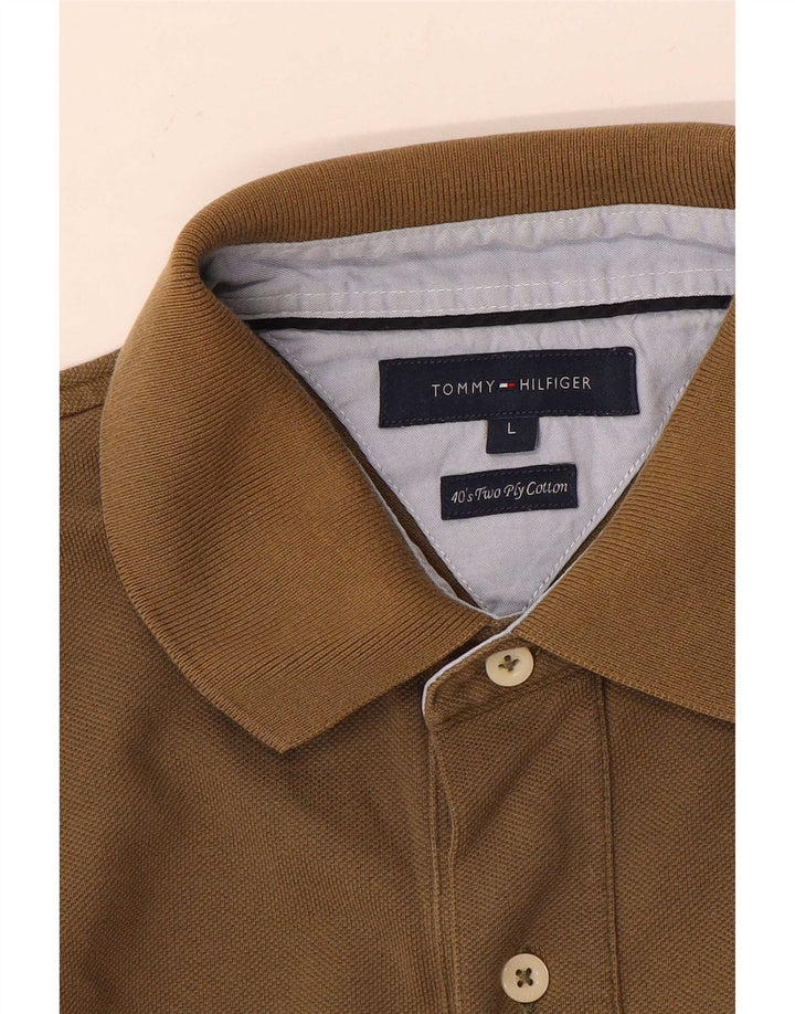 Tommy Hilfiger Poloskjorte til mænd Stor brun bomuld