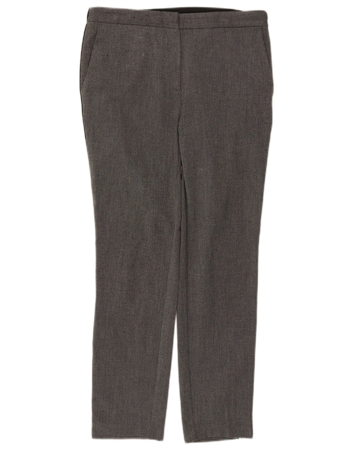 ZARA Womens Slim Chino Trousers Large W30 L27 Grey Spotted Polyester