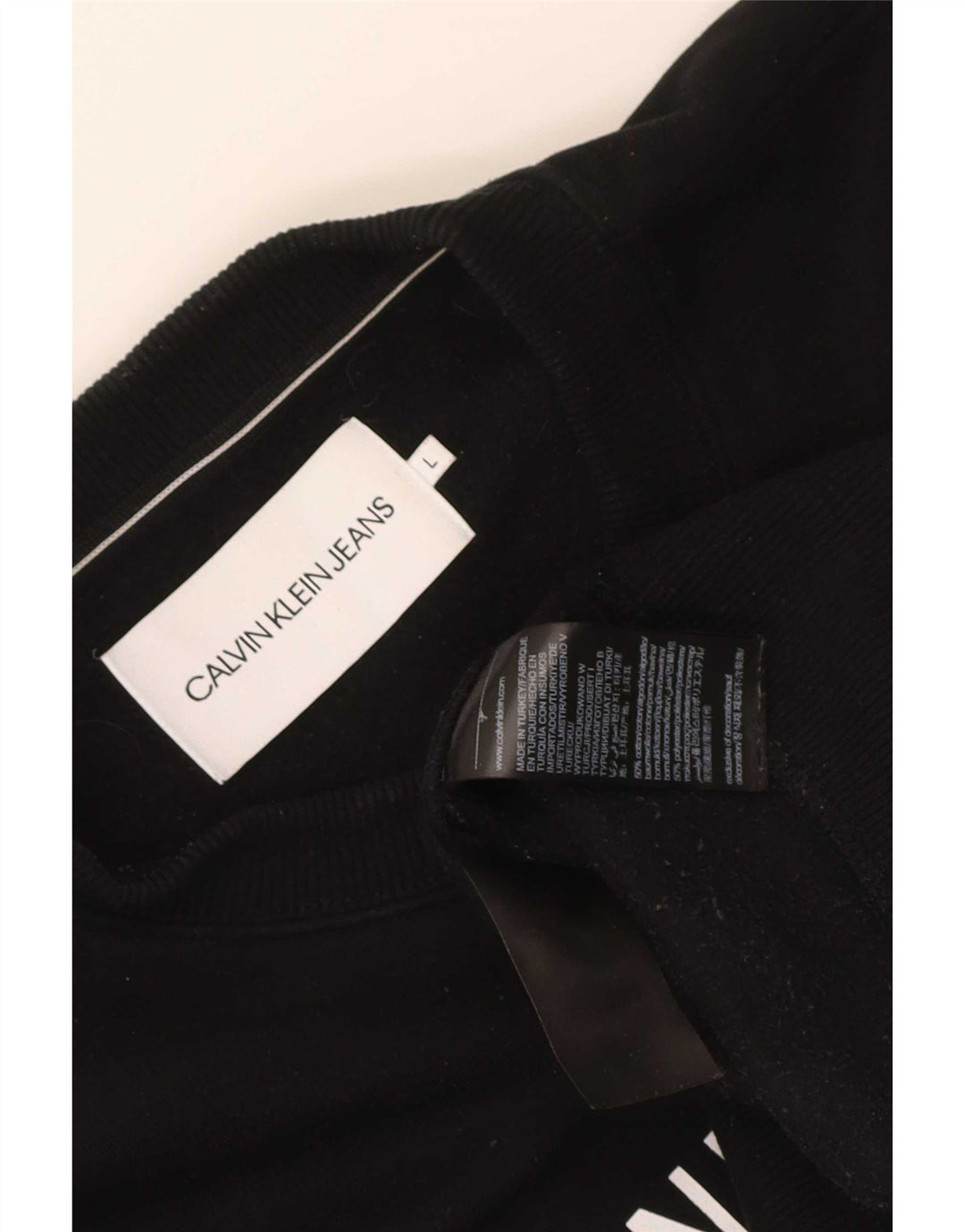 Calvin Klein Jeans Herre Grafisk Sweatshirt Jumper Stor Sort Bomuld