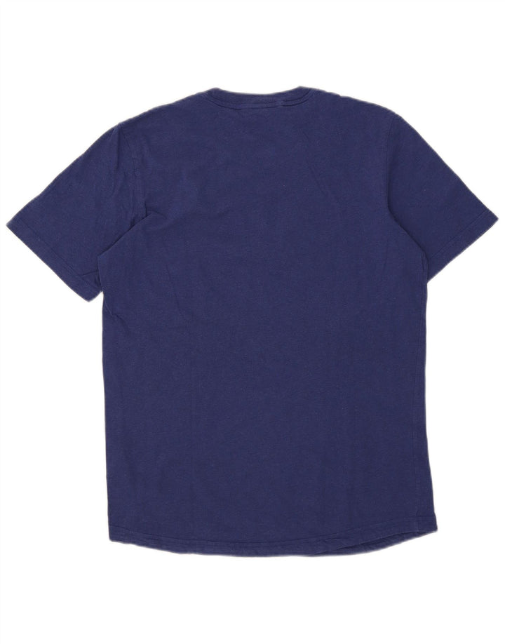 Adidas Grafisk T-shirt top mellemblå bomuld til mænd