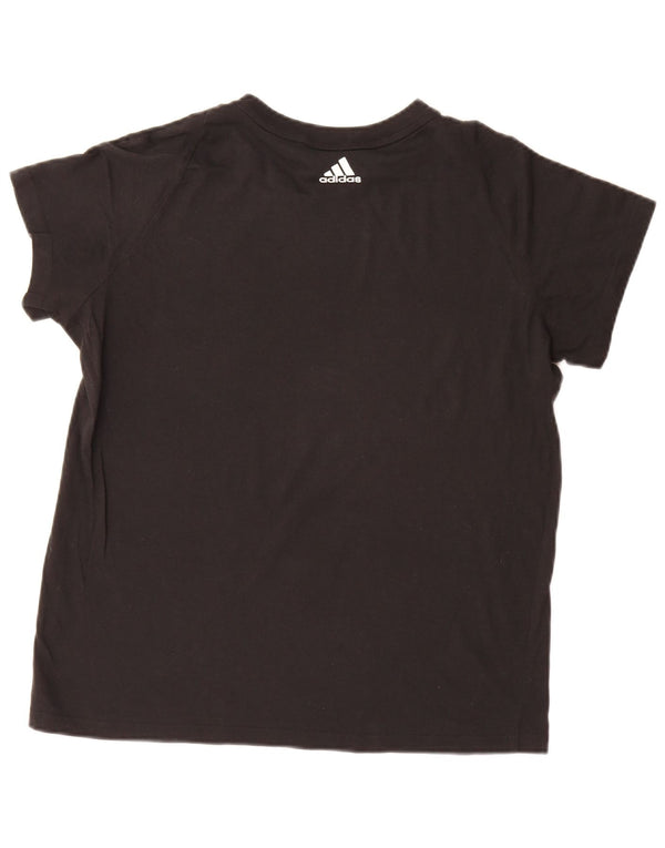 Adidas Dame Grafisk T-Shirt Top UK 20/22 XL Sort
