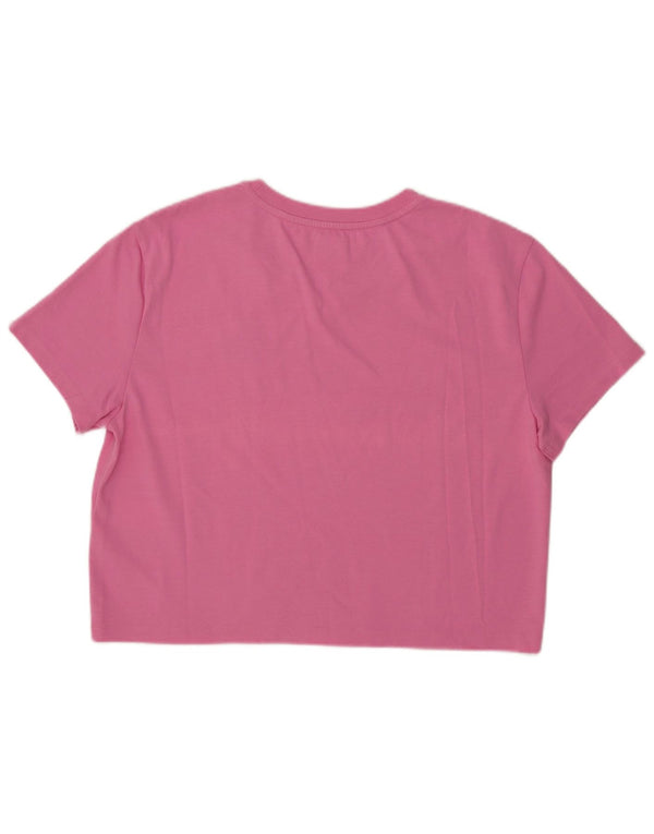 Tommy Hilfiger Dame Crop T-Shirt Top UK 14 Large Pink