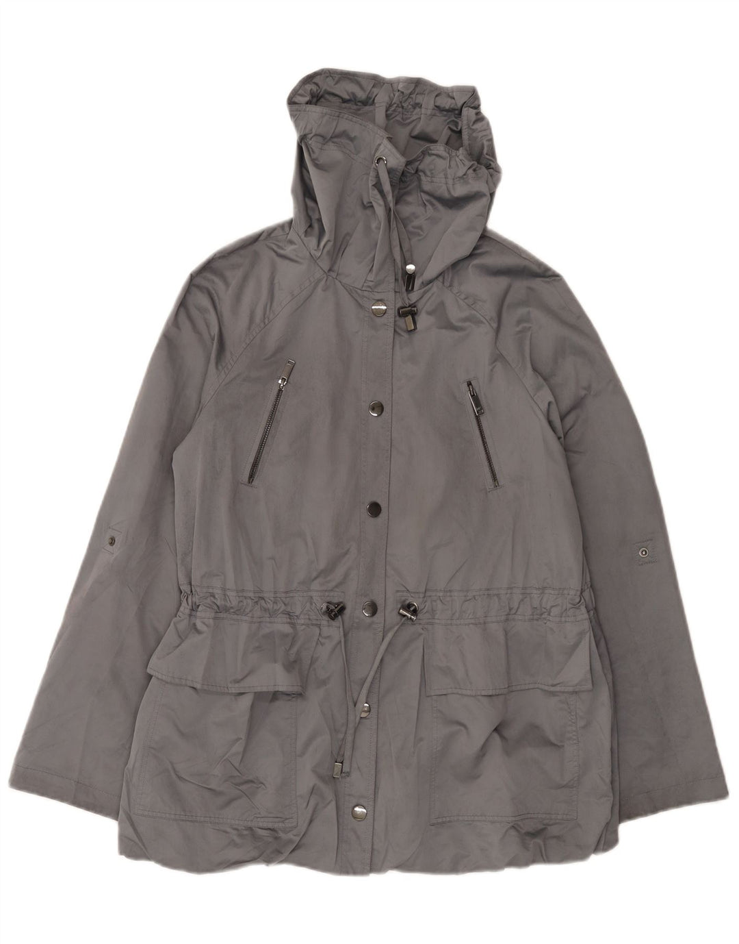 MINT VELVET Kvinder Oversized Utility Jacket UK 10 Small Grey Polyester