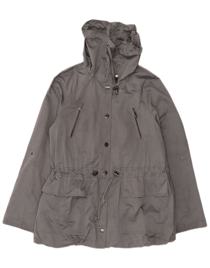 MINT VELVET Kvinder Oversized Utility Jacket UK 10 Small Grey Polyester
