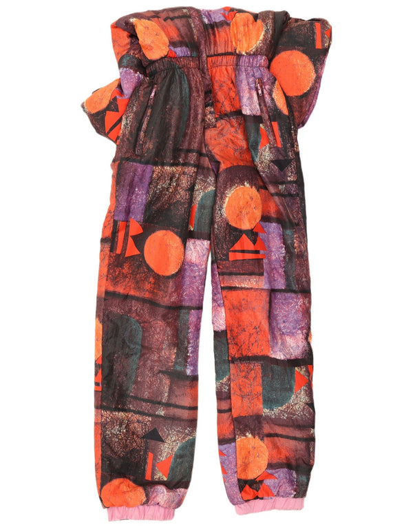 Vintage Dame Vendbar Ski Jumpsuit IT 42 Medium Flerfarvet Geometrisk