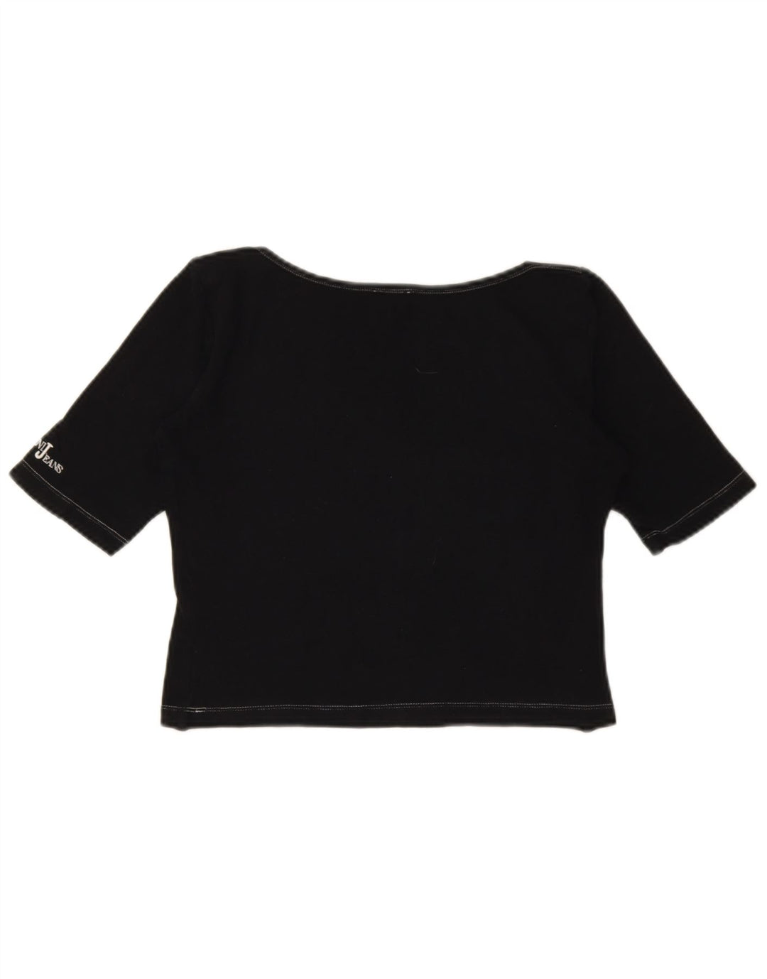Armani Jeans Dame Crop T-Shirt Top IT 44 Medium Sort