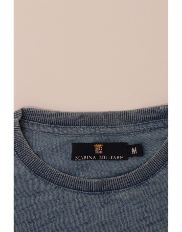 MARINA YACHTING Mens Graphic T-Shirt Top Medium Navy Blue Flecked Vintage Marina Yachting and Second-Hand Marina Yachting from Messina Hembry 