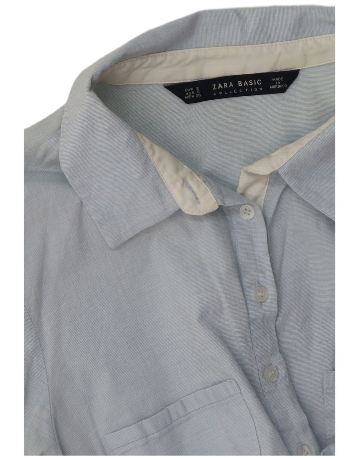 Zara Dame Pullover Shirt UK 10 Small Blue