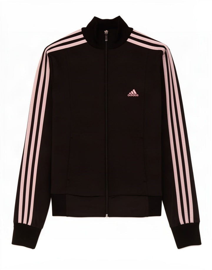 Adidas træningsdragt topjakke til kvinder UK 14 Medium Sort Polyester