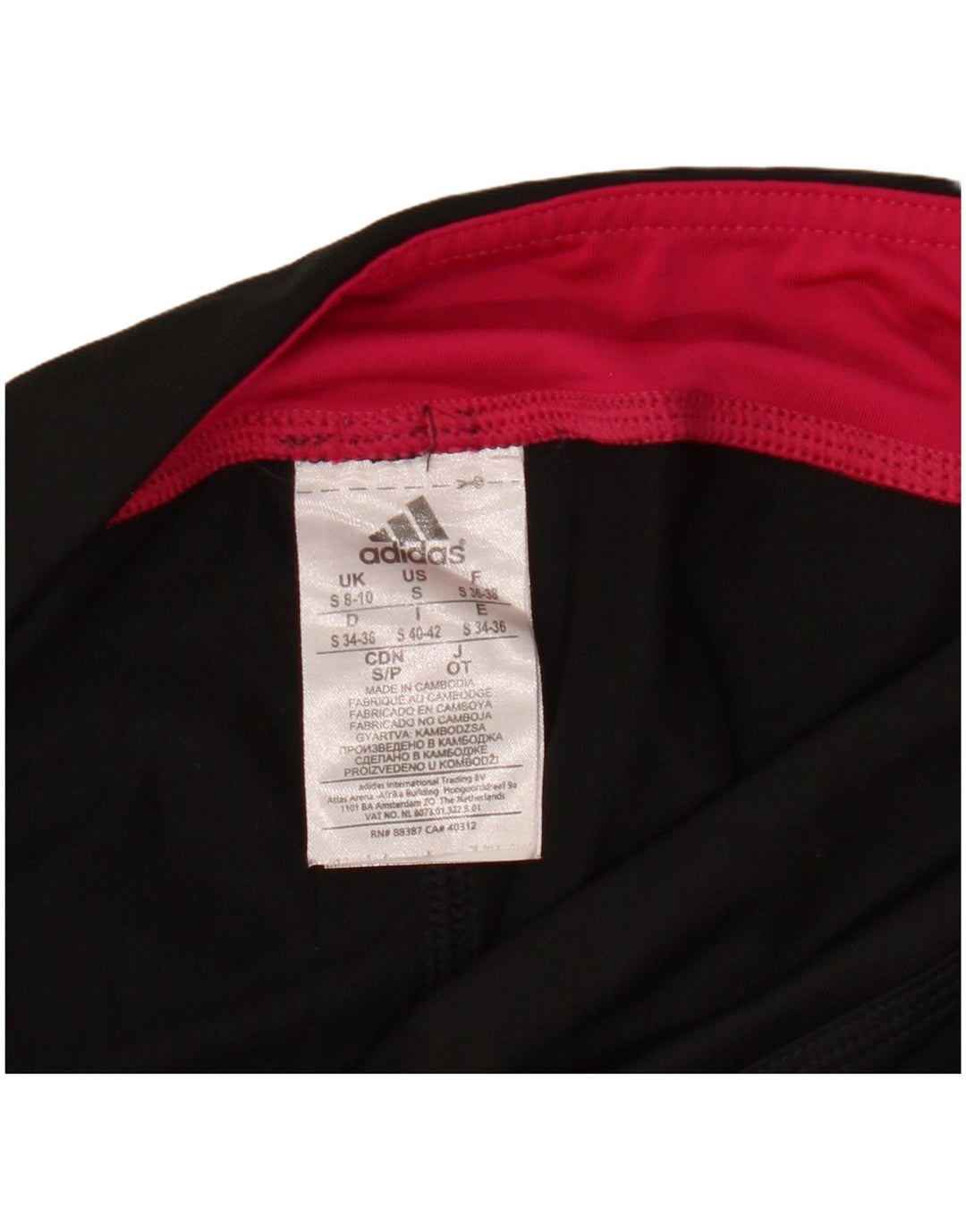 Adidas Womens Climalite Capri Leggings UK 8/10 Small Black Polyester