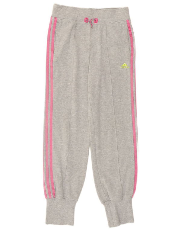 Adidas Girls Comfort Fit træningsdragt Bukser Joggers 11-12 år W24 L27 Gre