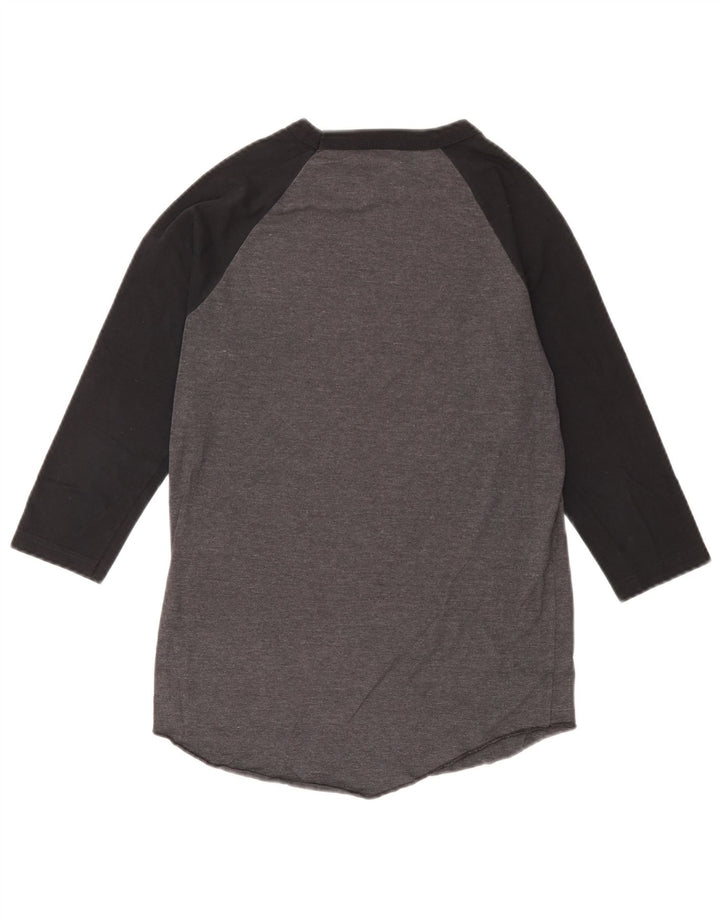 Volcom Dame Top 3/4 ærme UK 10 Small Grey Colourblock Bomuld