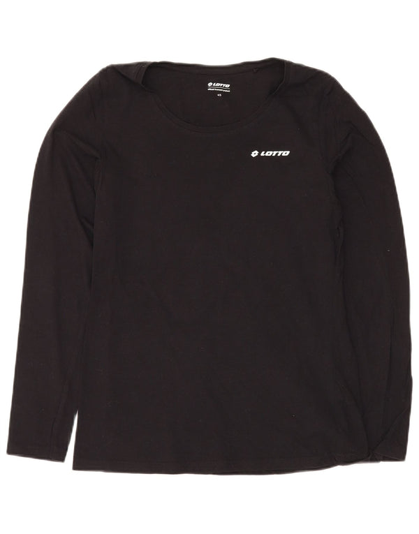 LOTTO Dame Top Langærmet UK 10 Small Black Bomuld
