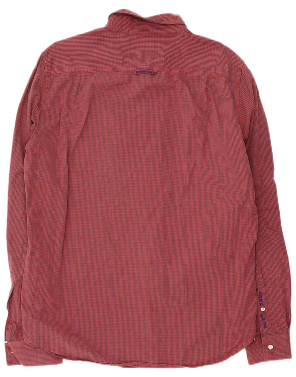 Superdry Mens Shirt XL Red Check Cotton
