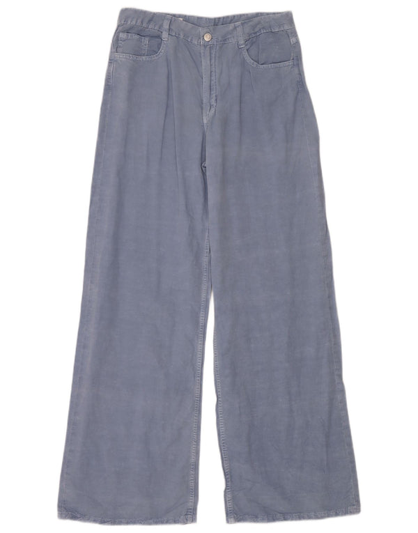 Zara Womens Casual Bukser med brede ben EU 38 Small W28 L32 Blå