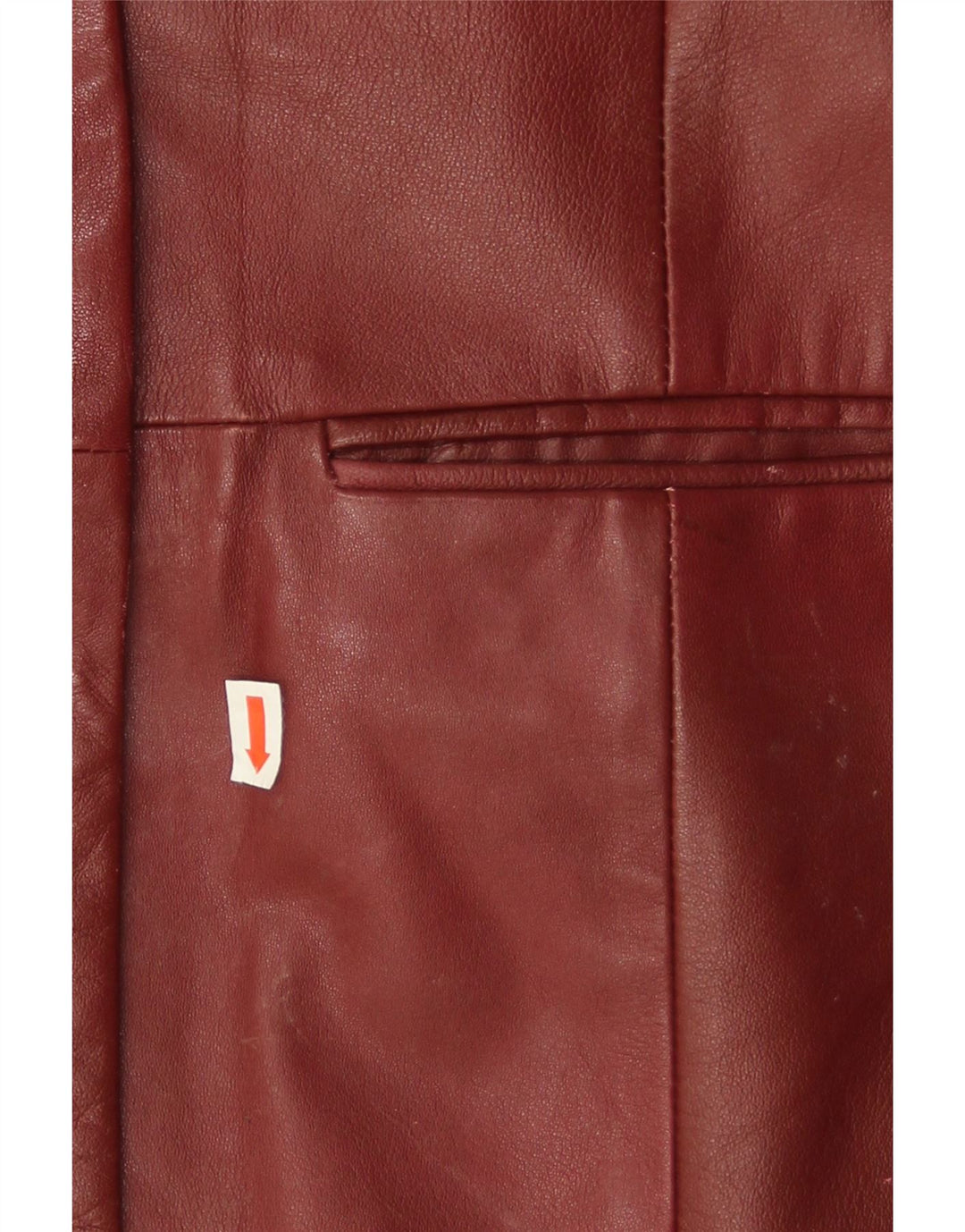 Conbipel Dame 3-knaps læder blazerjakke IT 46 Large Burgundy Læder