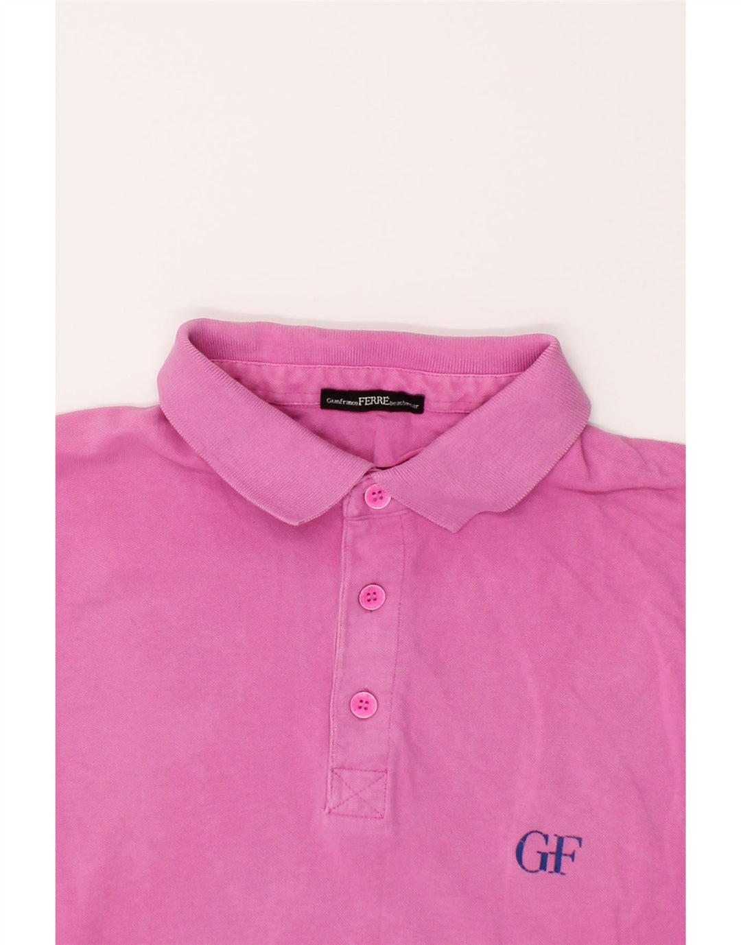 GIANFRANCO FERRE Mens Polo Shirt Medium Pink Cotton Vintage Gianfranco Ferre and Second-Hand Gianfranco Ferre from Messina Hembry 
