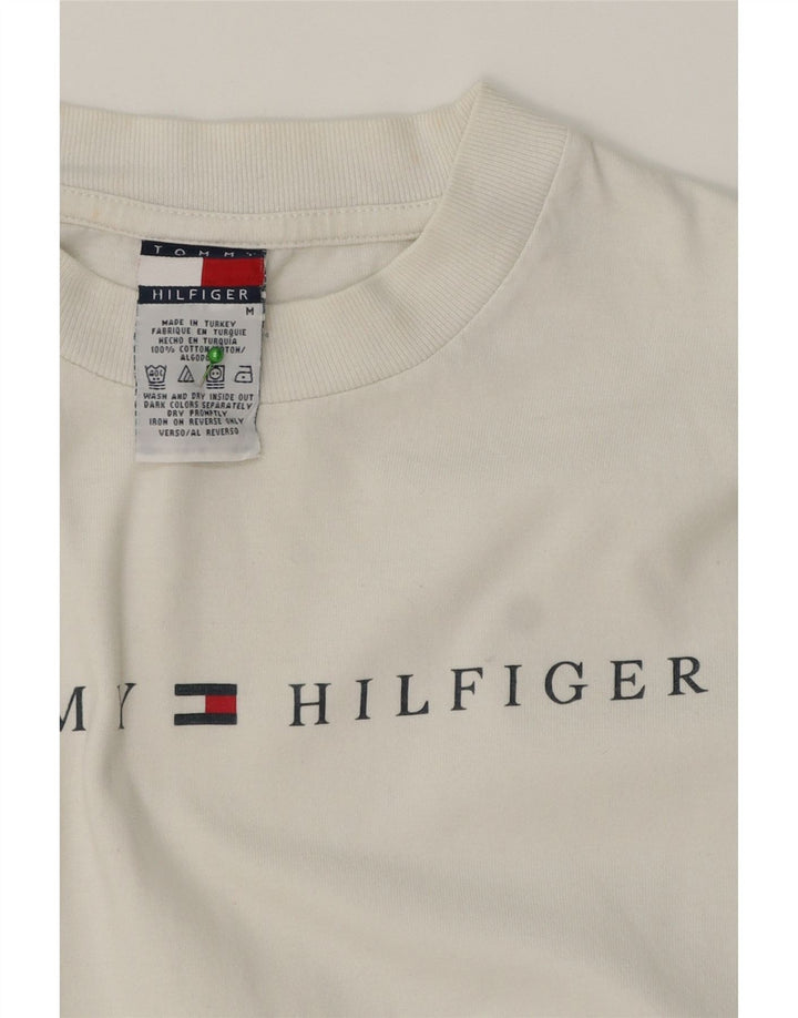 Tommy Hilfiger drenge grafisk top langærmet 13-14 år medium hvid bomuld