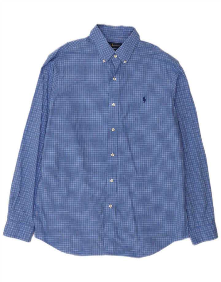 Ralph Lauren Herre Classic Fit skjorte Large Blue Gingham Cotton