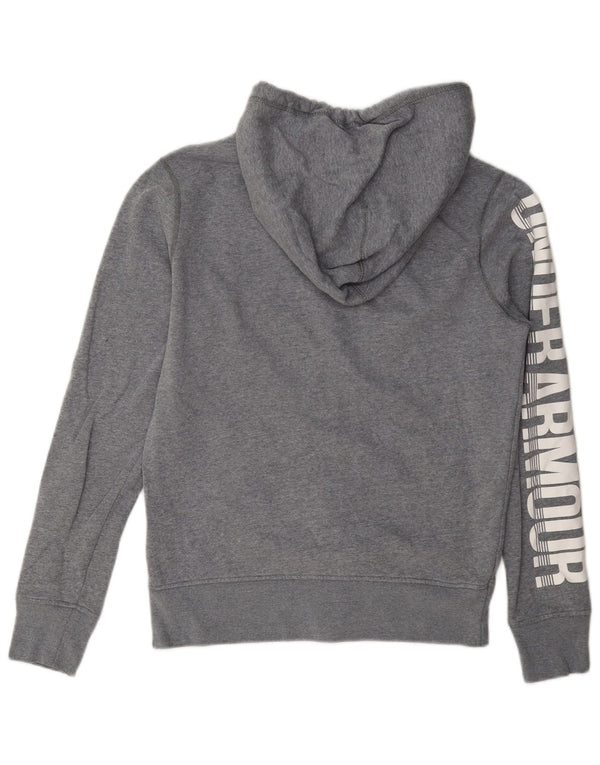 Under Armour Herre grafisk hættetrøje med lynlås XS Grå Flecked Bomuld