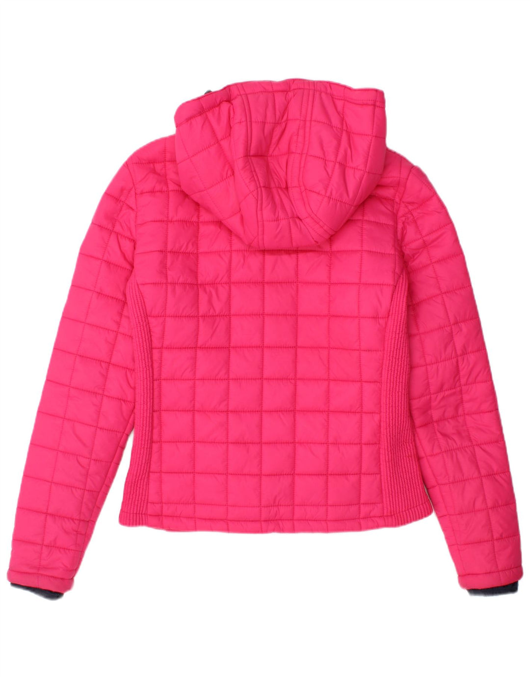 Superdry Polstret hættejakke til kvinder UK 12 Medium Pink Nylon