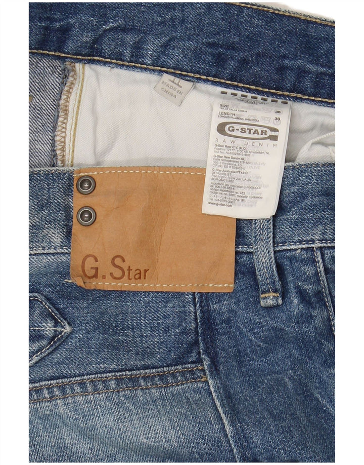 G-STAR Straight Jeans til mænd W36 L30 Blå Bomuld