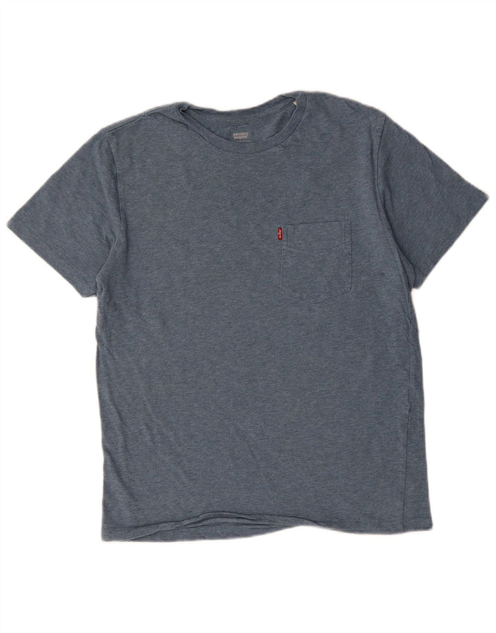 LEVI'S Herre Standard T-Shirt Top Lille Blå