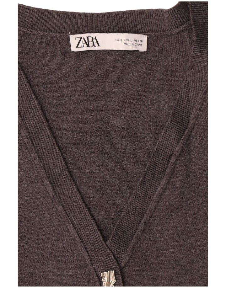 Zara Dame Jumper Dress UK 14 Large Grå