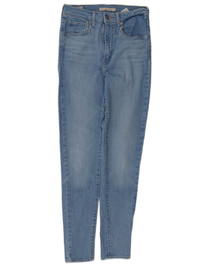 LEVI'S Kvinder Mile High Super Skinny Jeans W27 L28 Blå Bomuld
