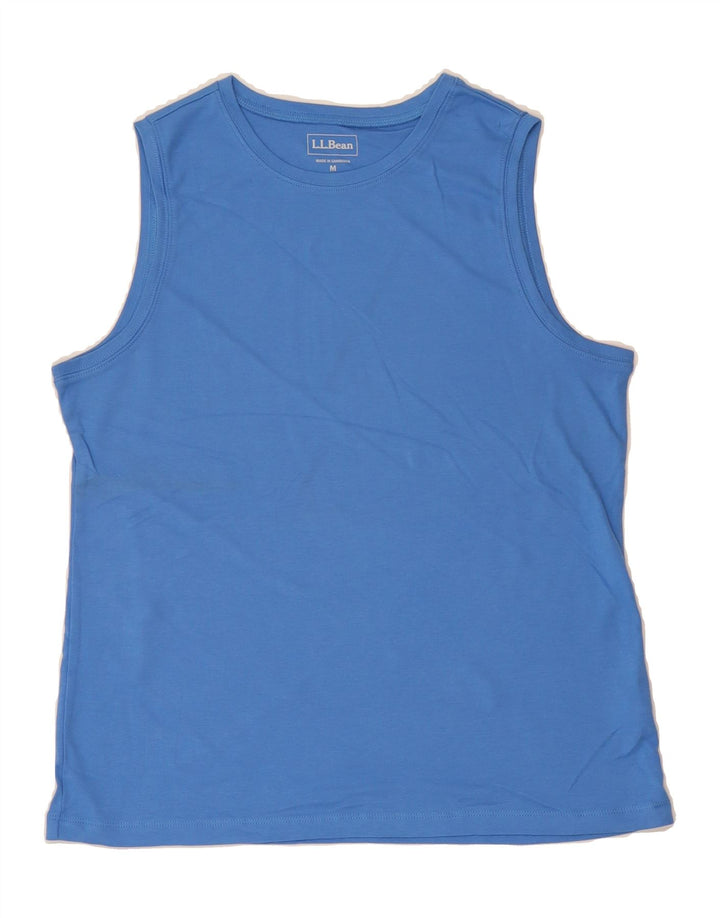 L.L.BEAN Womens Vest Top UK 12 Medium Blue Cotton Vintage L.L.Bean and Second-Hand L.L.Bean from Messina Hembry 