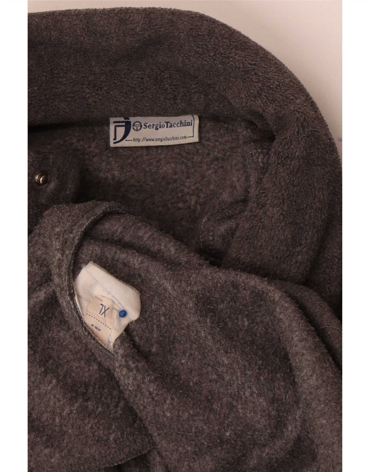 Sergio Tacchini Herre Button Neck Fleece Jumper XL Grå