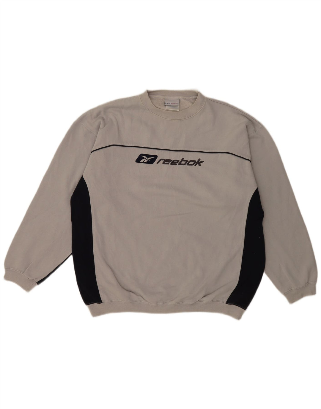 Reebok Herre Grafisk Sweatshirt Jumper XL Grå Colourblock Bomuld