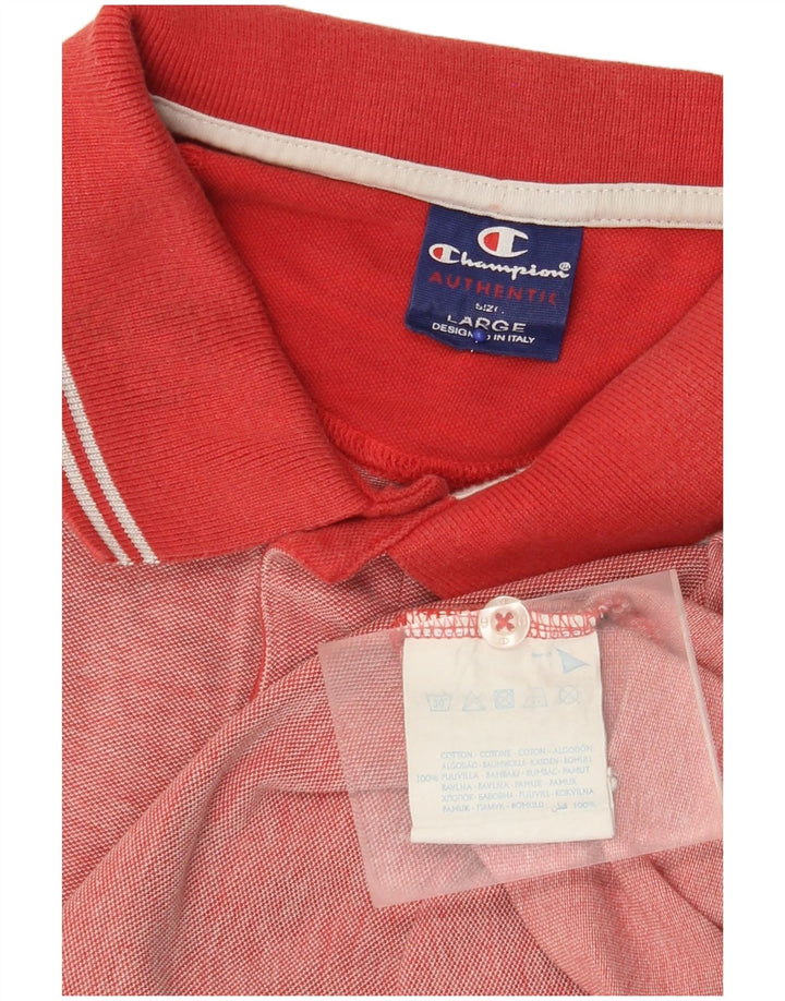 CHAMPION Poloshirt til mænd Stor rød bomuld