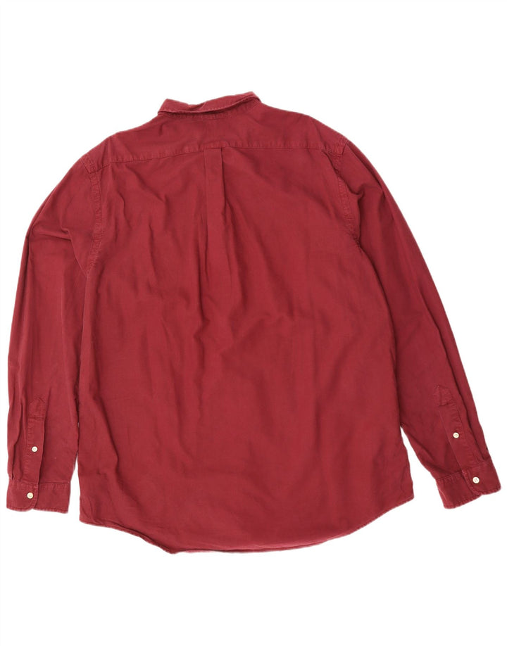 RALPH LAUREN Tall Slim Fit skjorte herre 2XL rødbrun bomuld