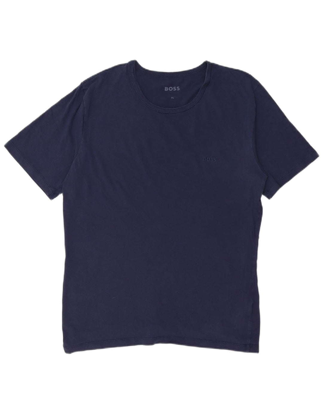 HUGO BOSS Herre T-Shirt Top XL Marineblå Bomuld