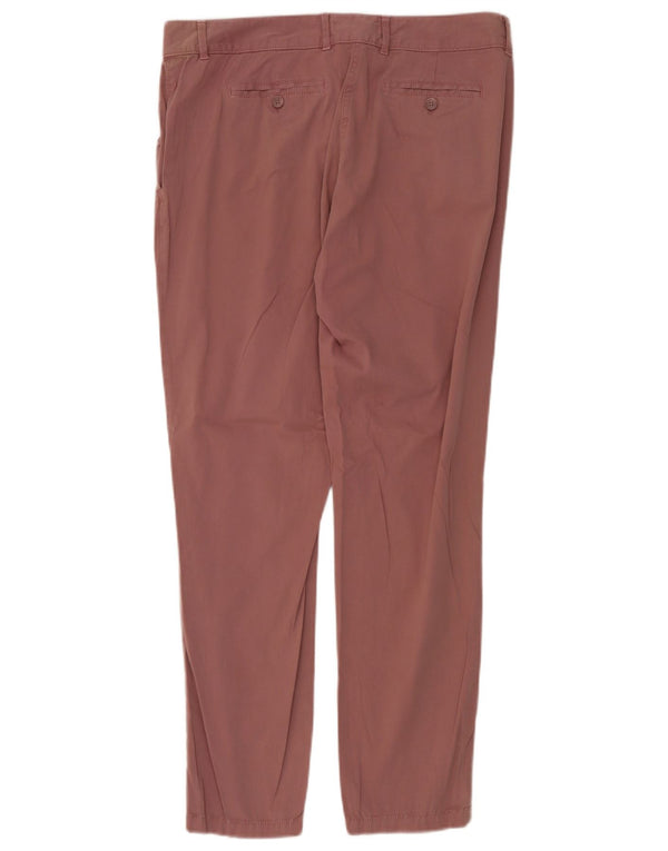 Marks & Spencer Dame Slim Chino Bukser UK 14 Large W36 L30 Pink Bomuld