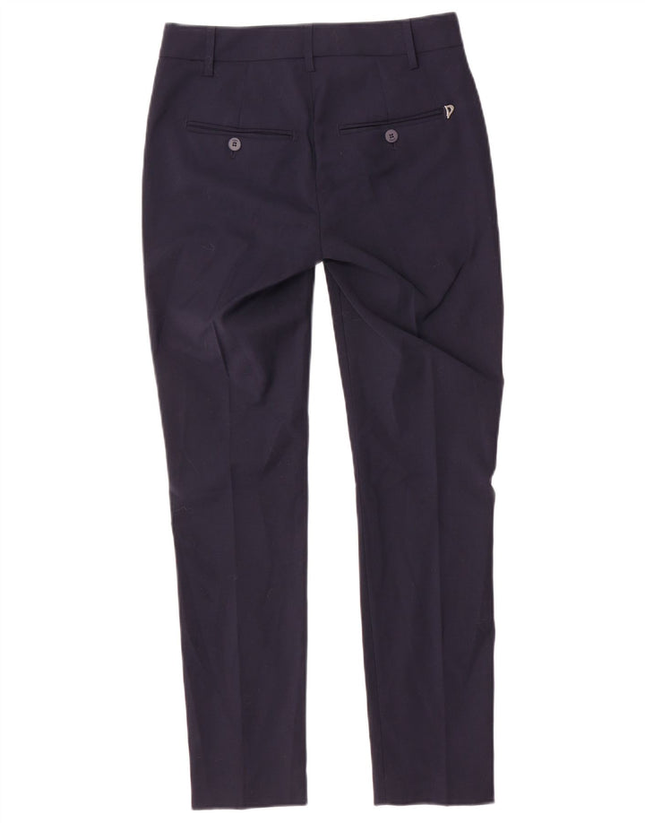 Dondup Dame Slim Suit Bukser W25 L27 Marineblå Polyester