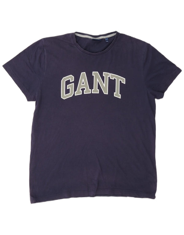 Gant Herre grafisk T-shirt top XL marineblå bomuld
