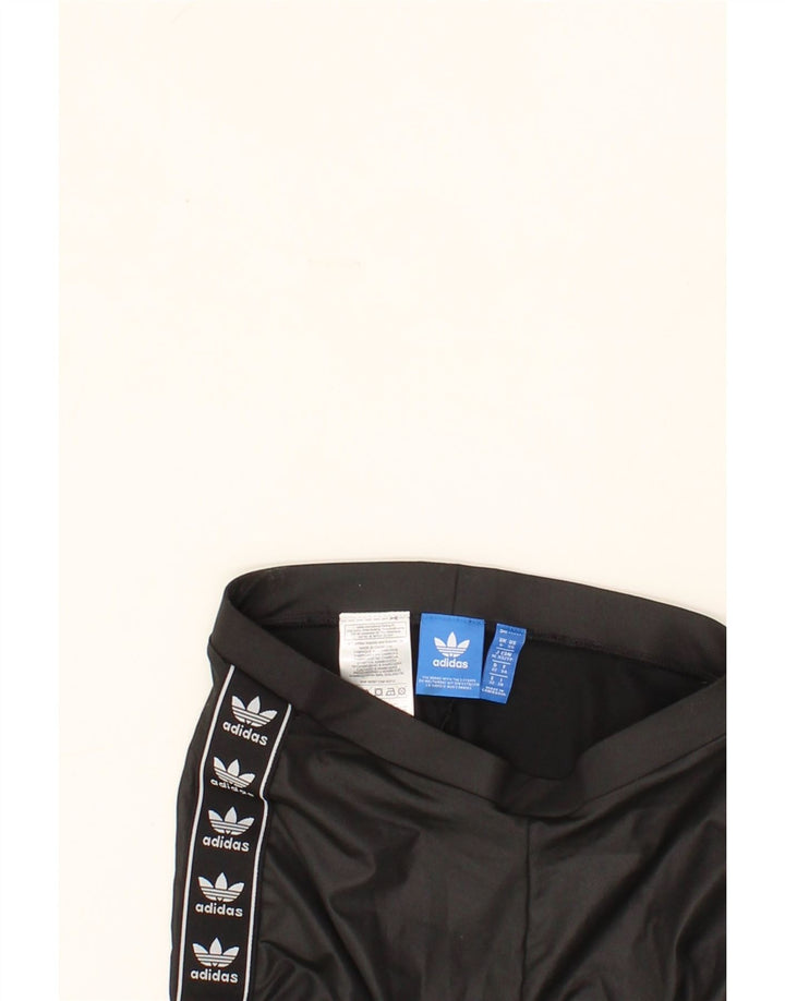 ADIDAS Womens Graphic Leggings UK 6 XS  Black Polyester Vintage Adidas and Second-Hand Adidas from Messina Hembry 