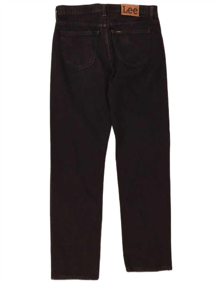 LEE Straight Jeans til mænd W34 L34 Sort bomuld