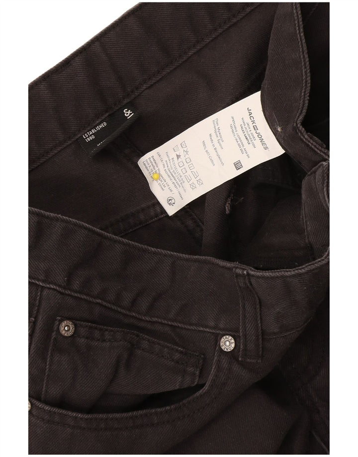 Jack & Jones Straight Jeans til mænd W32 L32 Sort bomuld
