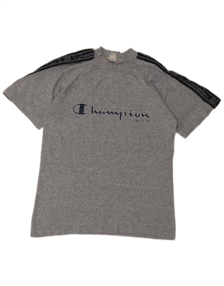 Champion Herre Grafisk T-Shirt Top Lille Blå Flecked