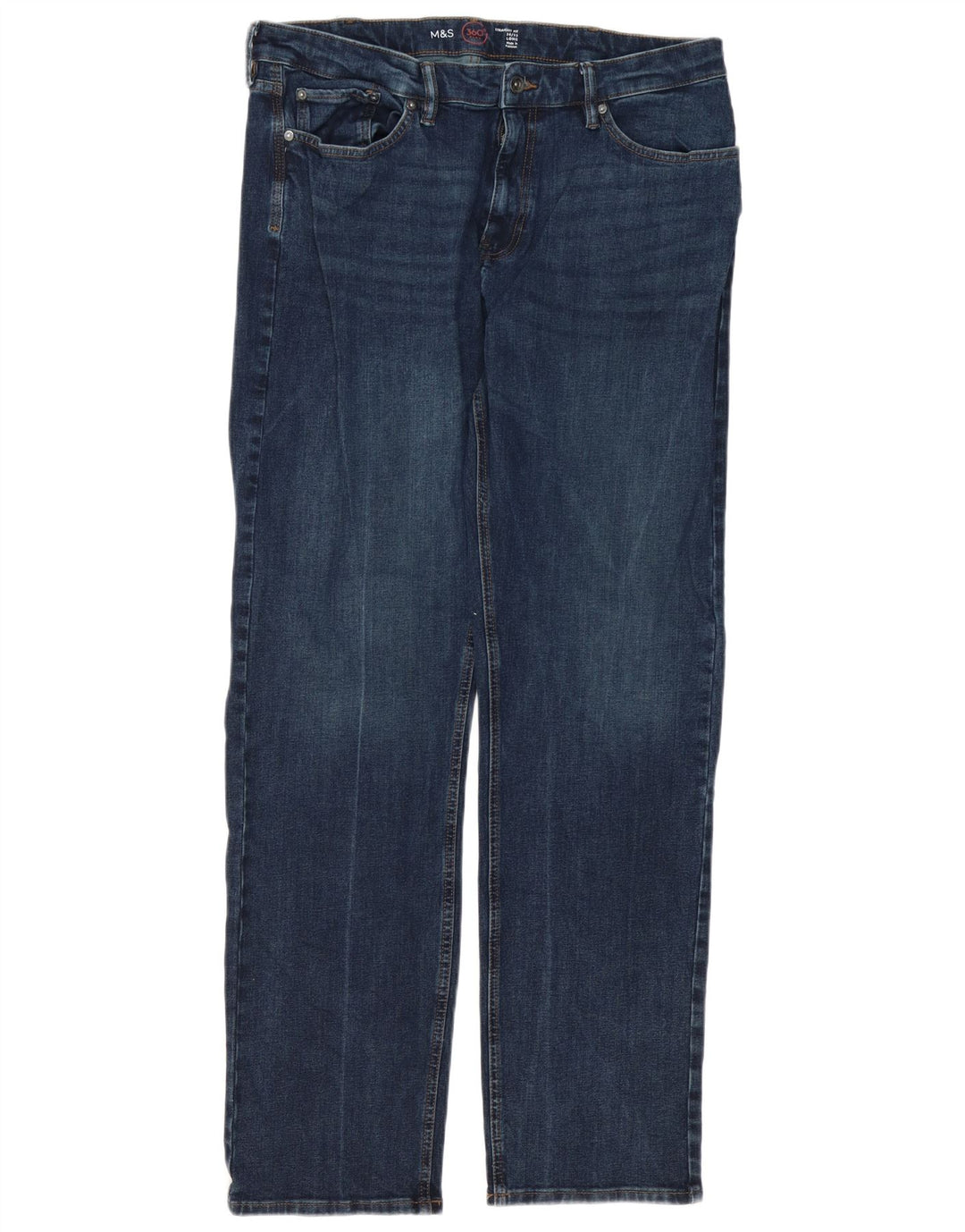 Marks & Spencer Straight Jeans til mænd W36 L33 Marineblå bomuld
